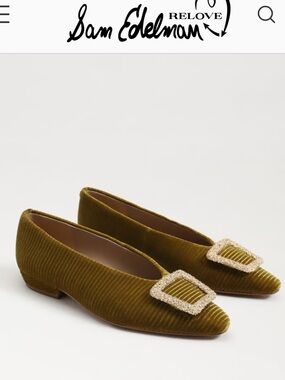 NEW | Janina Olive Green Pointed Toe Flat | Sam Edelman | Relove | 8.5